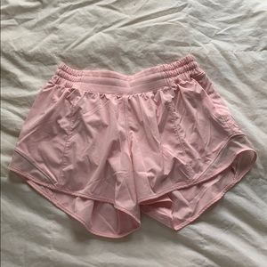 COPY - Pink Lululemon 4in Tracker Shorts